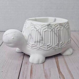 Bath & Body Works Sea Turtle White Marble Resin Foaming Hand Soap Holder NWT